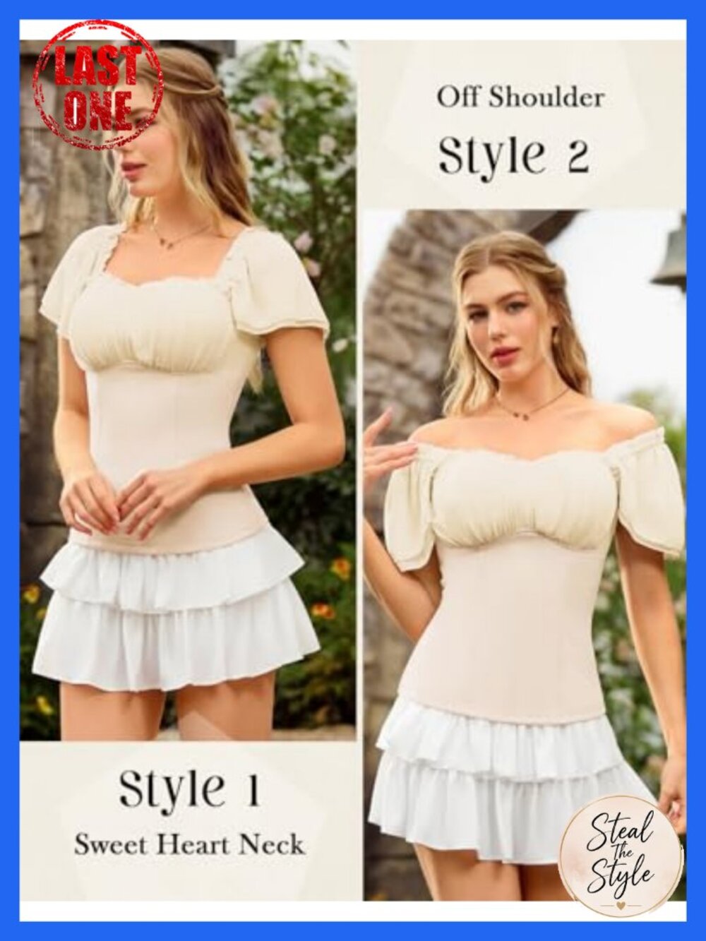 Off Shoulder Renaissance Peasant Blouse Ruffle Ruched Chiffon Top - Picture 4 of 6